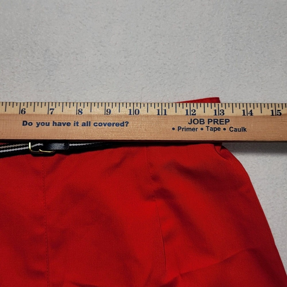 VTG Panther Skirt Red Midi Women's Size 09 / 10 Made in USA with Belt - Picture 3 of 11